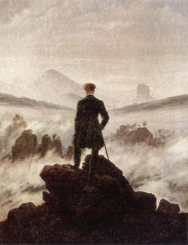 Caspar David Friedrich Wanderer Watching a sea of fog
